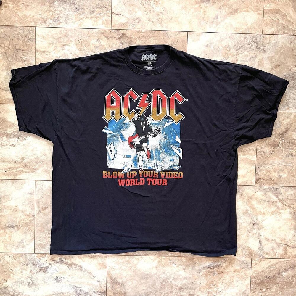 ACDC T Shirt Blow Up Your Video World Tour Authentic Branded 2019 Sz 4XL - Picture 1 of 5